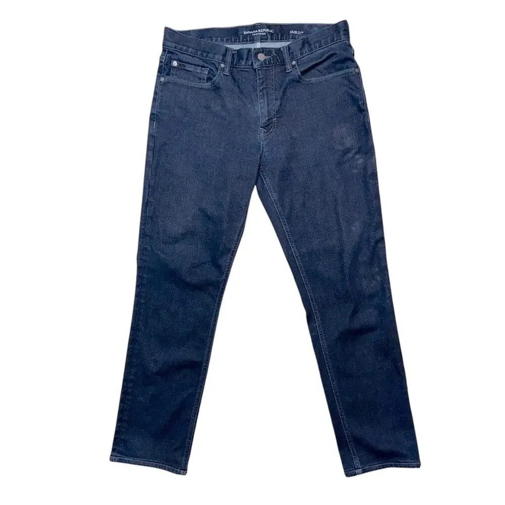 BANANA REPUBLIC Traveler Men’s Dark Wash Slim Fit Denim Jeans